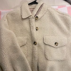 Cream teddy coat